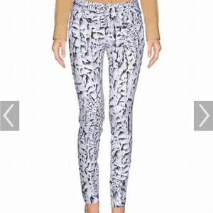 Helmut Lang linen blend print pants